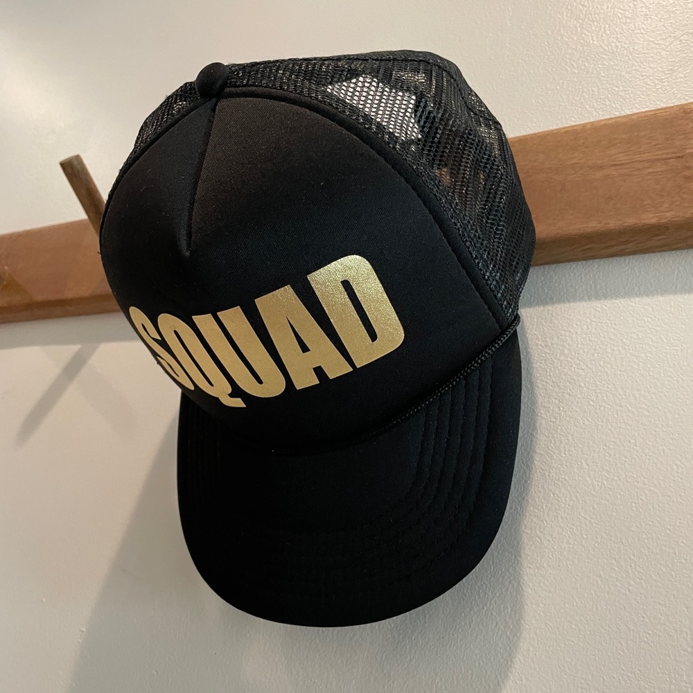 SQUAD snapback cap trucker hat